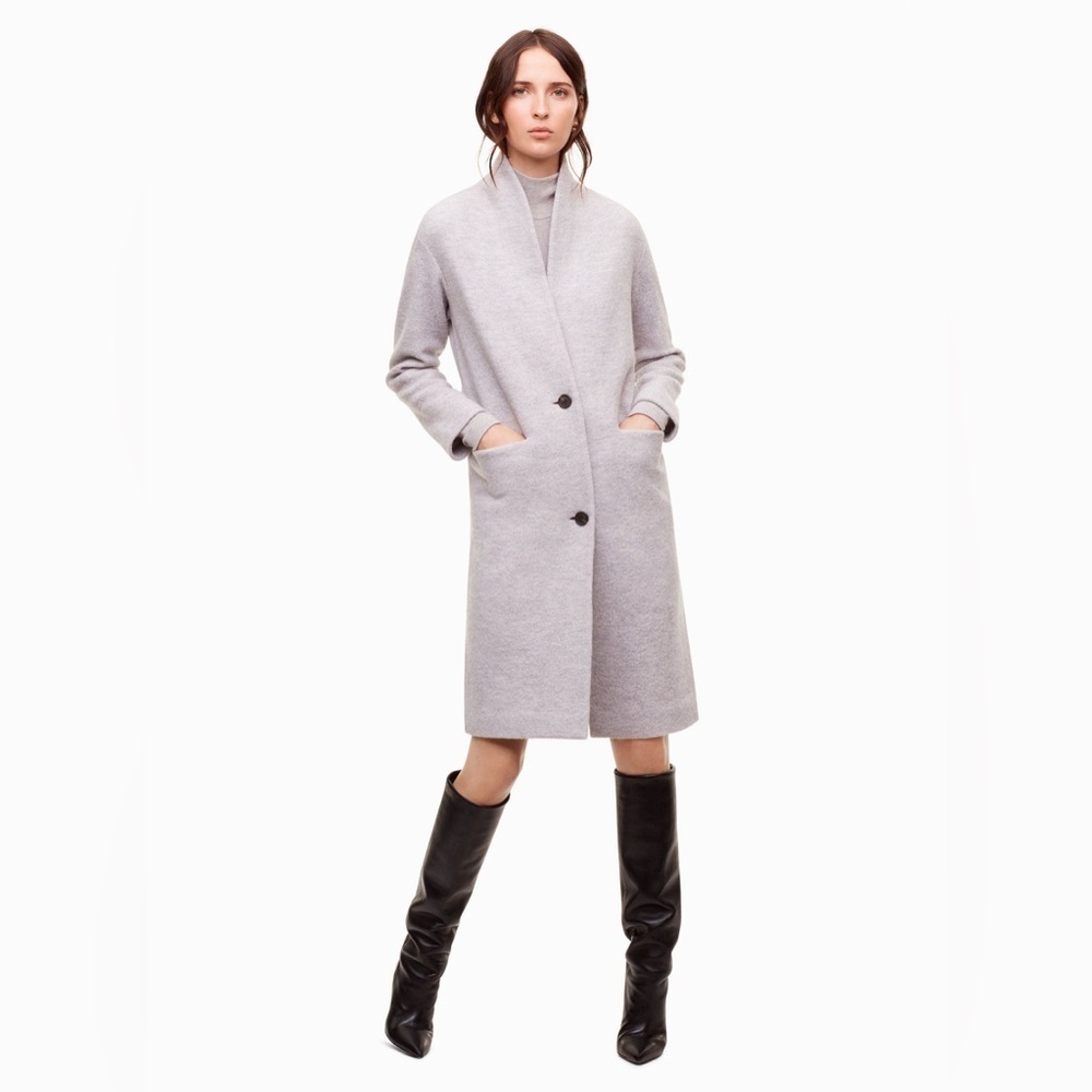 Aritzia Wilfred Dujardin Jacket- Merino Wool Women's Jacket- Grey- XXS